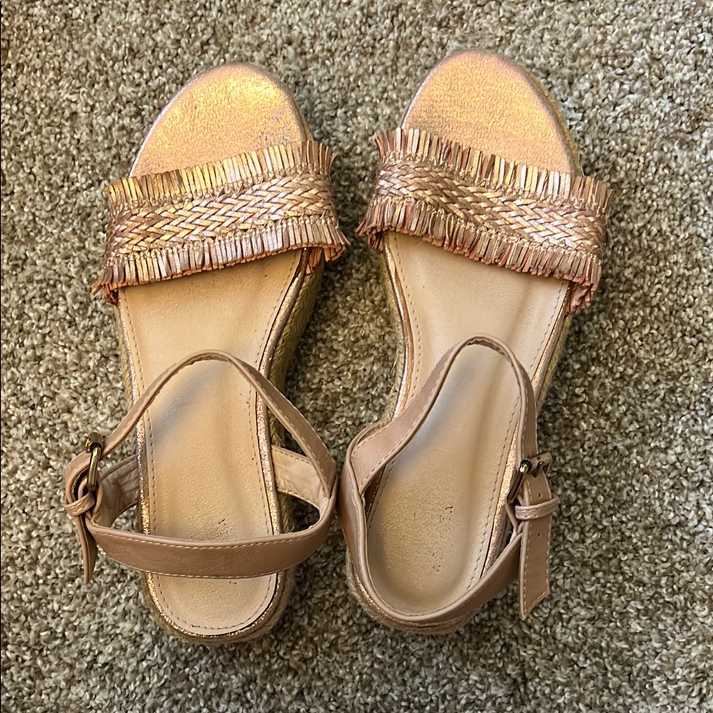 Rose Gold Platform Sandals
